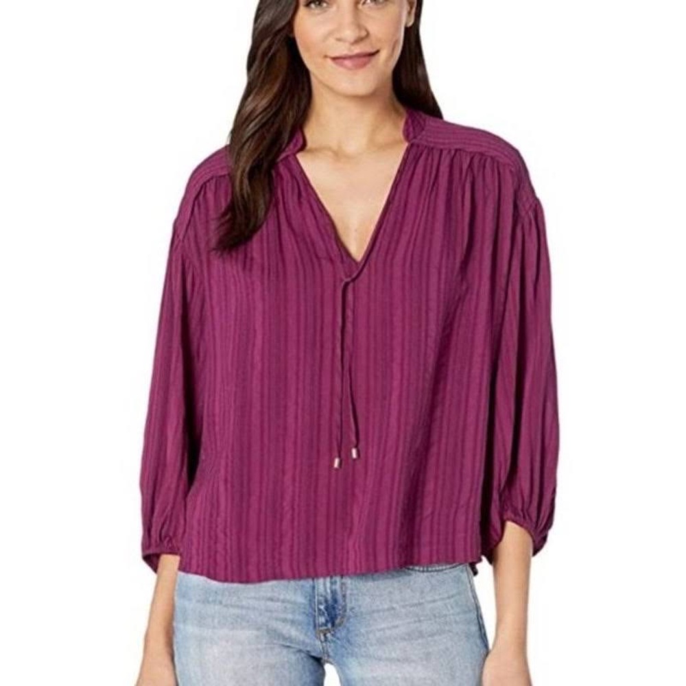 JOIE Magenta rowan blouse